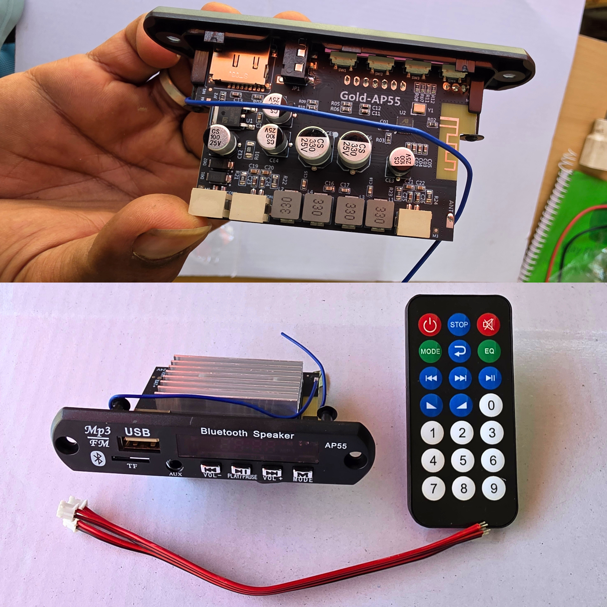 Gold-AP55 2x50W Audio Music Player with Bluetooth 5.0